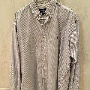 Ralph Lauren Blake light blue striped button down dress shirt